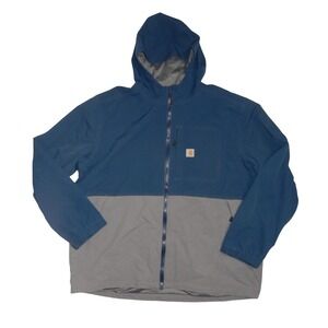 Carhartt Storm Defender Jacket Mens XL Blue Grey Loose Fit